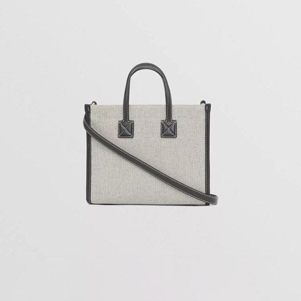 バーバリー トートバッグ 偽物★ミニ ツートン キャンバス&レザー フレヤバッグ 80441421